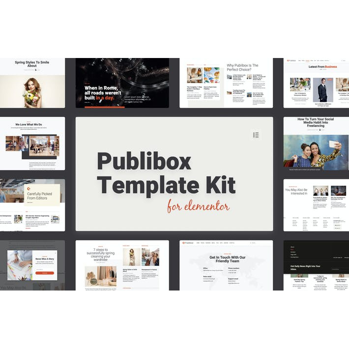Jual Elementor Template: Publibox Blog News Magazine Elementor