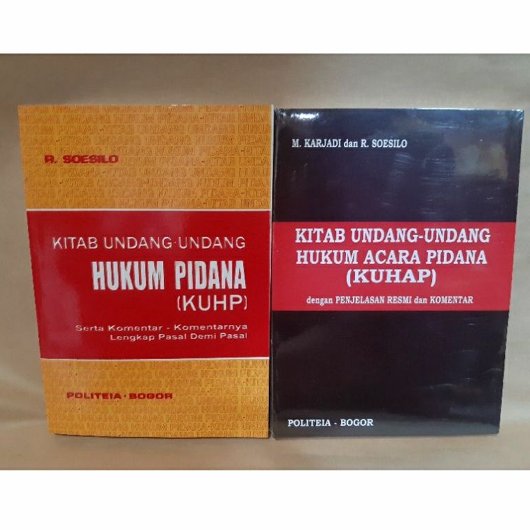 Jual Satu Paket Buku KUHP & KUHAP By R.Soesilo (satu Paket Dapat Dua ...