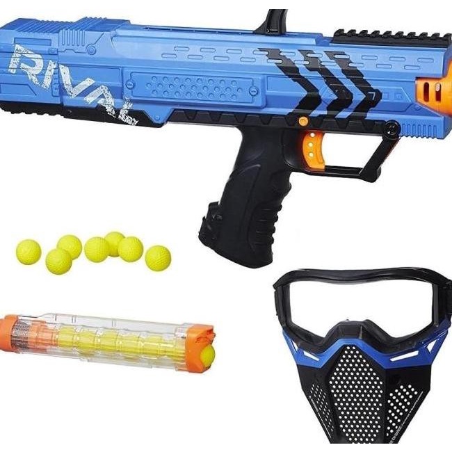 Jual Nerf Rival Apollo Xv 700 Blaster Starter Set Kit With Face Mask Shopee Indonesia