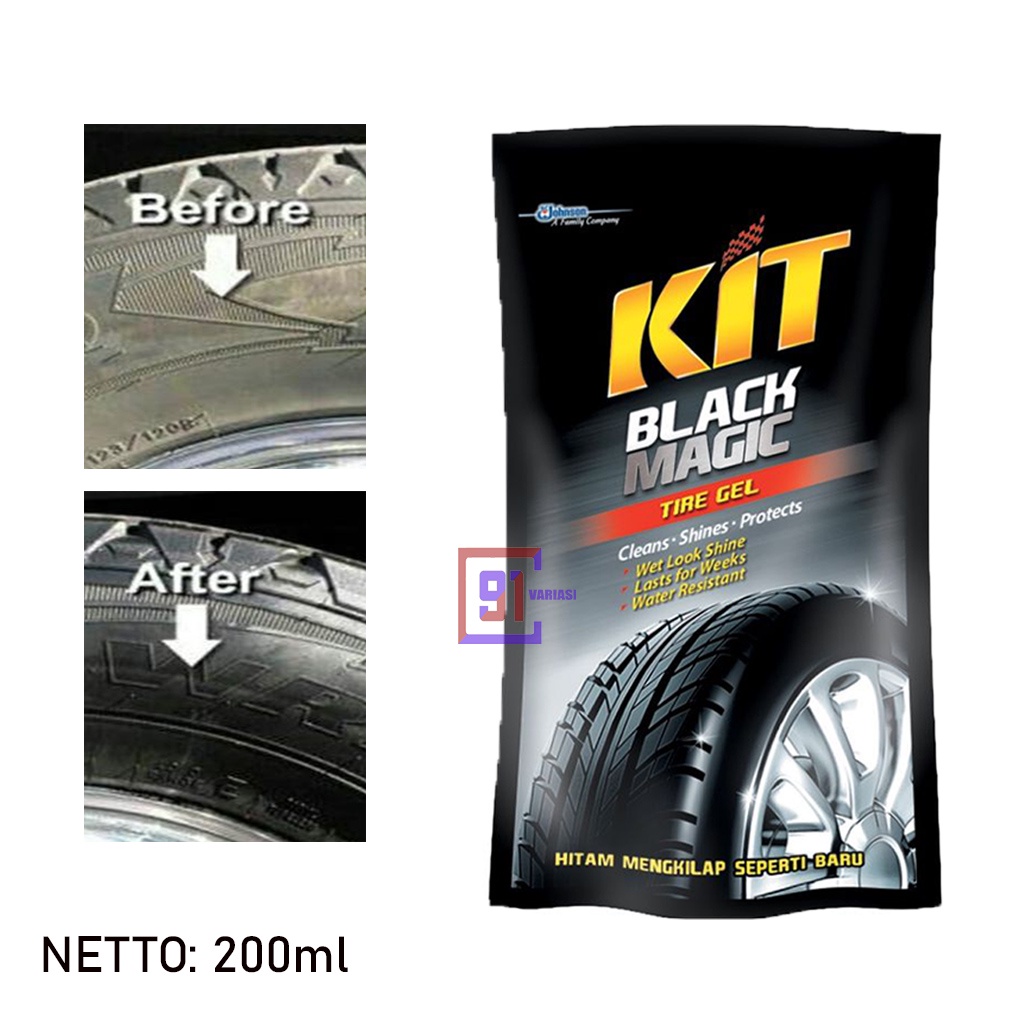 Jual KIT Black Magic Tire Gel Kit Semir Ban Motor Dan Mobil - Pouch ...