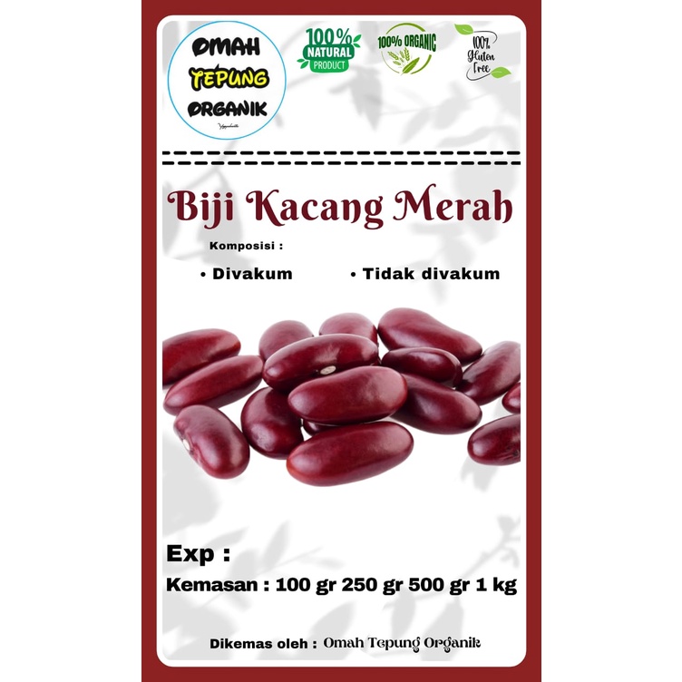 Jual Kacang Merah kemasan 250 gram/Kacang MPASI Organik/Kacang Merah