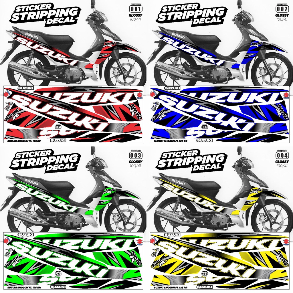 Jual Bisa COD Stiker Striping Decal Suzuki Shogun FL125 RR Variasi ...