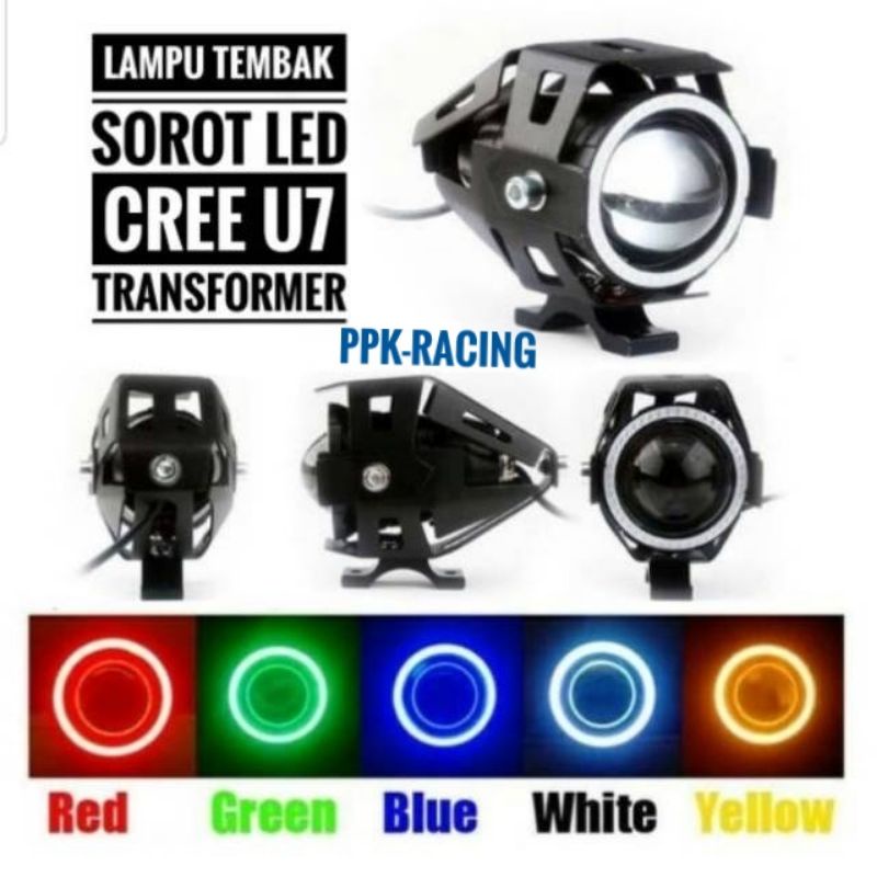 Jual Lampu Tembak Sorot LED Cree U7 Besar & U7 Mini Transformers Angel ...