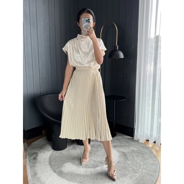 GLITTEN THE LABEL ROK Plisket MIDI Rok Plisket 7 8 Tanggung Rok Plisket Premium Pleats Skirt