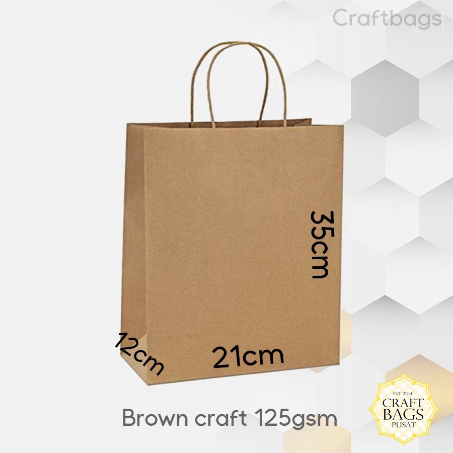 Jual Paper Bag Coklat Polos All Size Paper Bag Kado Souvenir Wedding Packing Olshop