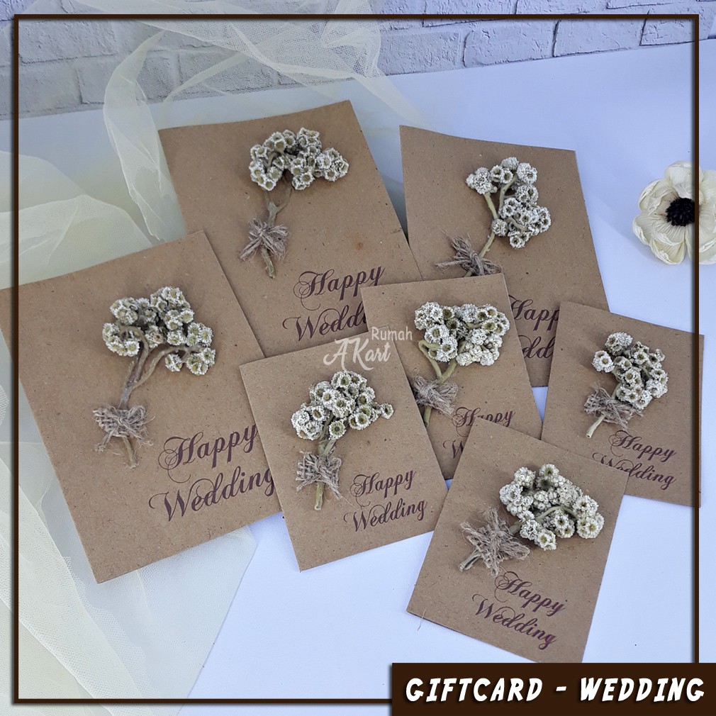 Jual Wedding Card "Happy Wedding", Kartu Ucapan Pernikahan Ala Vintage ...