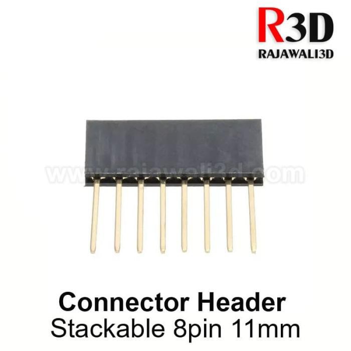 Jual Connector Header Stackable Female 8pin 11mm for Arduino Shield ...