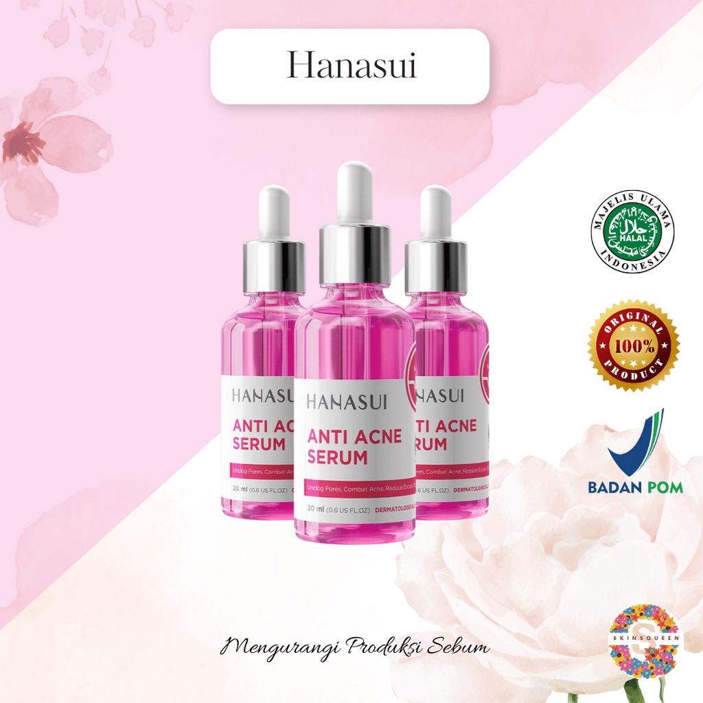 Jual HANASUI Anti Acne Serum New Look & Improved Formula 20ml (100% ...