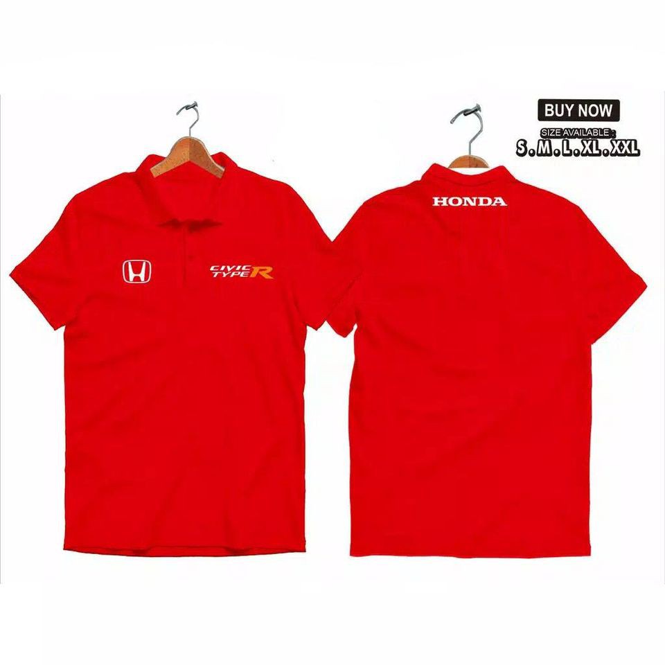 Jual polo shirt mobil honda civic type r / kaos kerah honda civic type ...