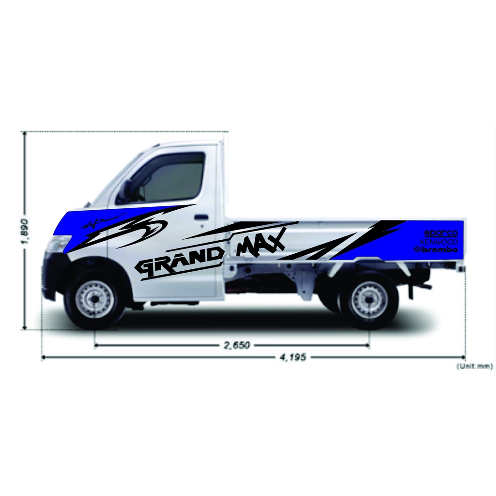 Jual 0135 cutting sticker mobil pick up NEW CARRY desain bisa custom ...