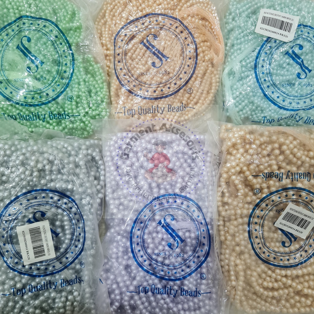 Jual [10 Renteng] Manik Mote Pasir / Mote Aksesoris 4mm dan 6mm / Mote ...