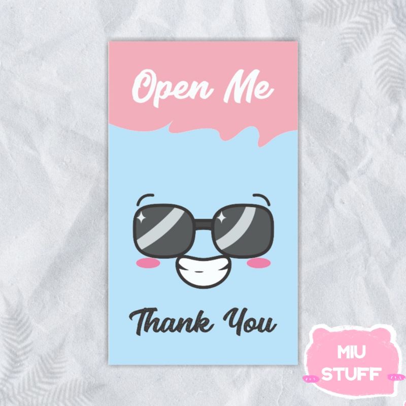 Jual Sticker open me thank you emoji emoticon lucu murah stiker untuk ...