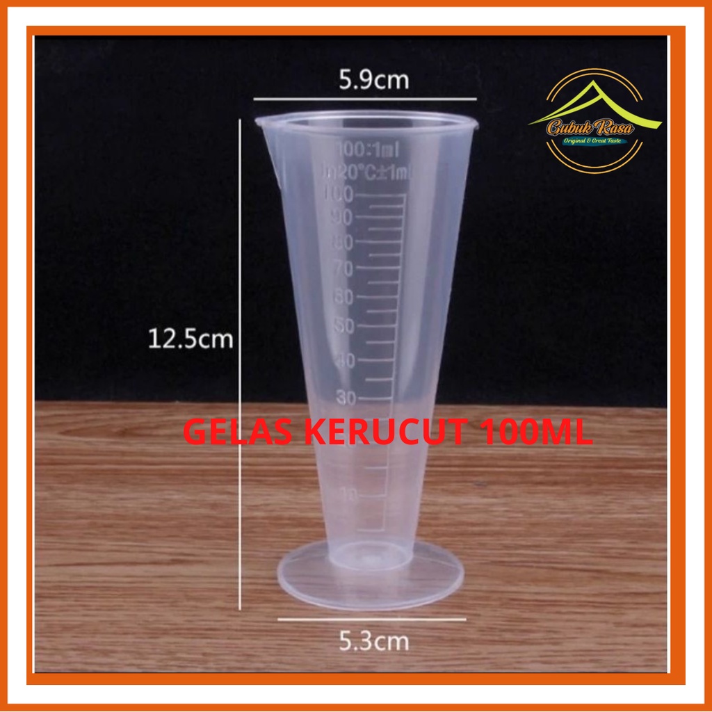Jual Gelas Takar Ukur 100 Ml Plastikgelas Kerucut Bening Transparanmeasuring Cup Plastic 100 3647