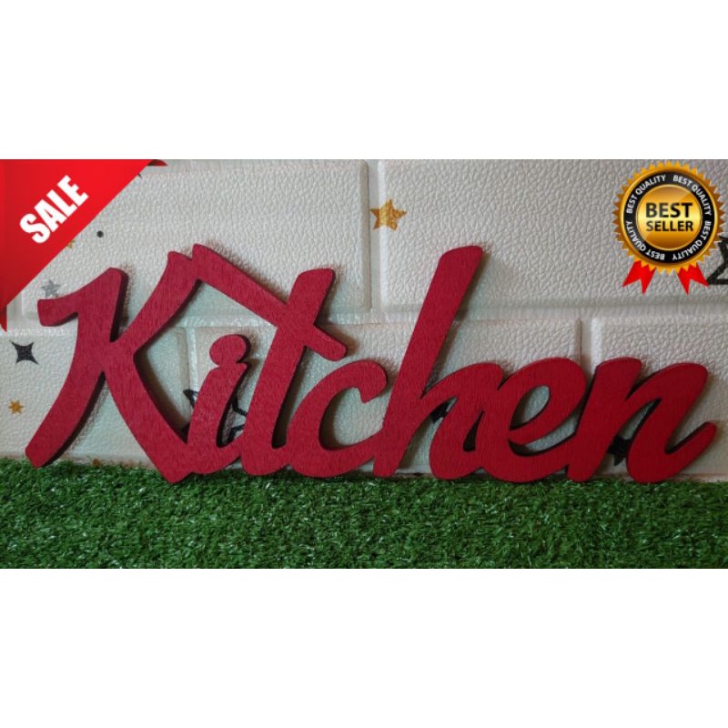 Jual Kurnia Art Shoop Tulisan Kitchen Huruf Kayu Hiasan Dinding Dapur ...