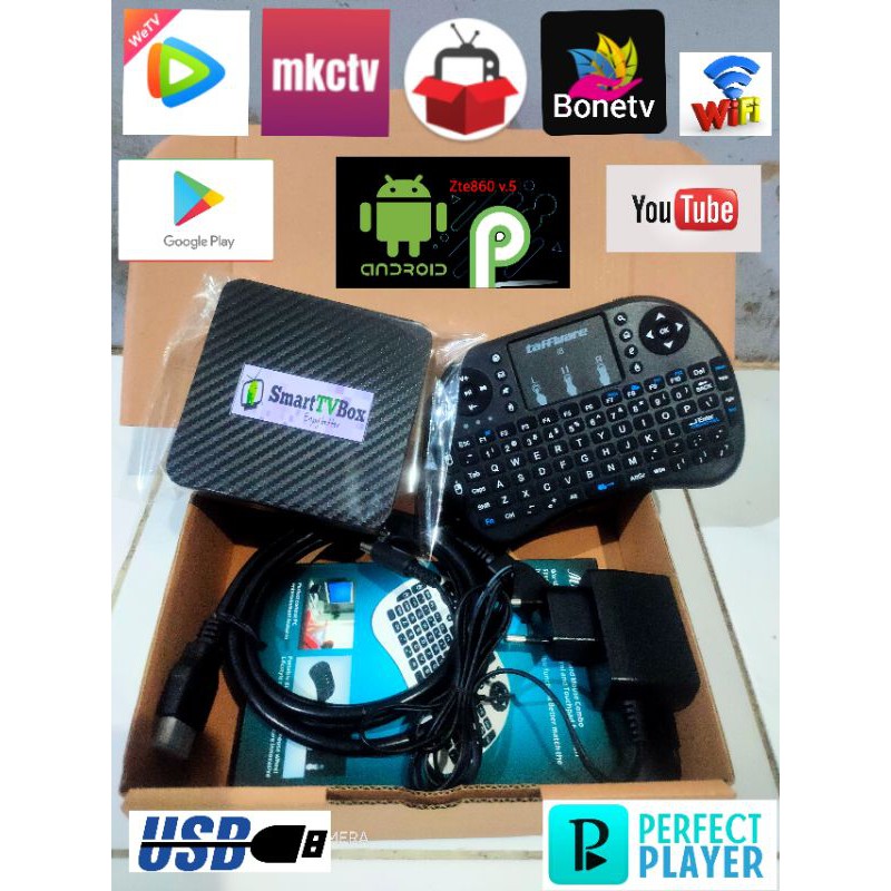 Jual android box V5 OS10 + mini keyboard i8 Shopee Indonesia