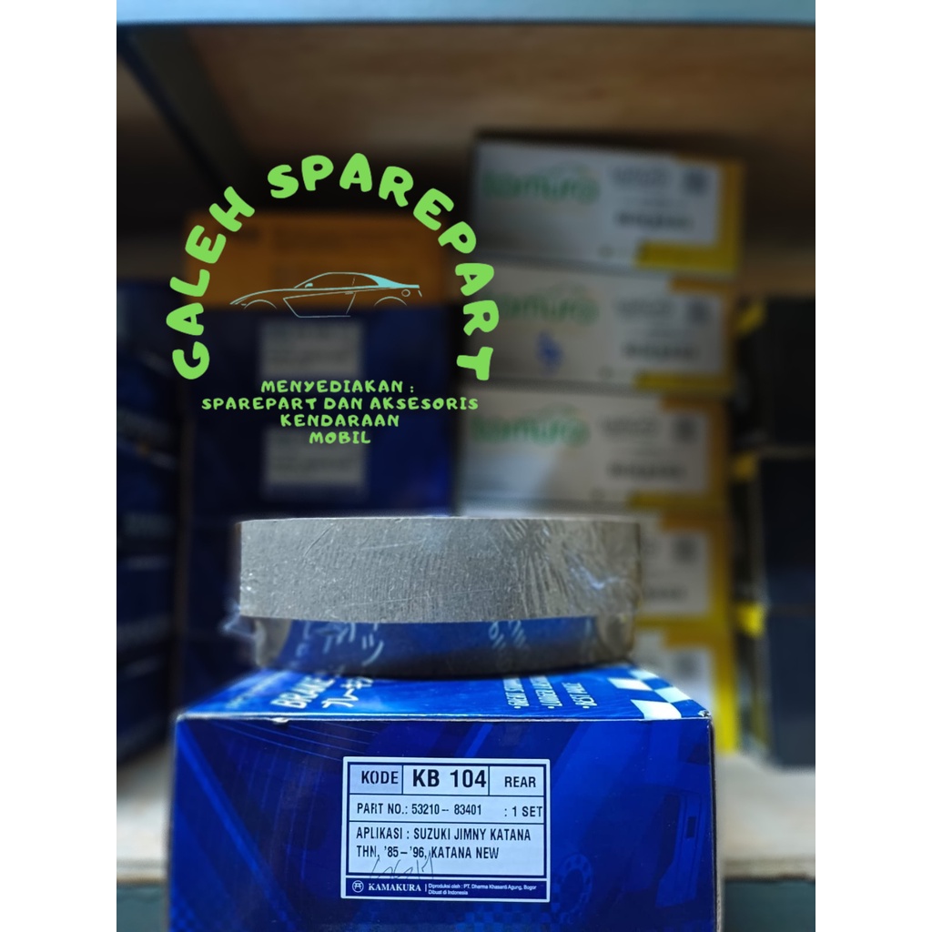 Jual Kampas Rem Belakang/ Brake Shoe Suzuki Jimny Katana KB 104