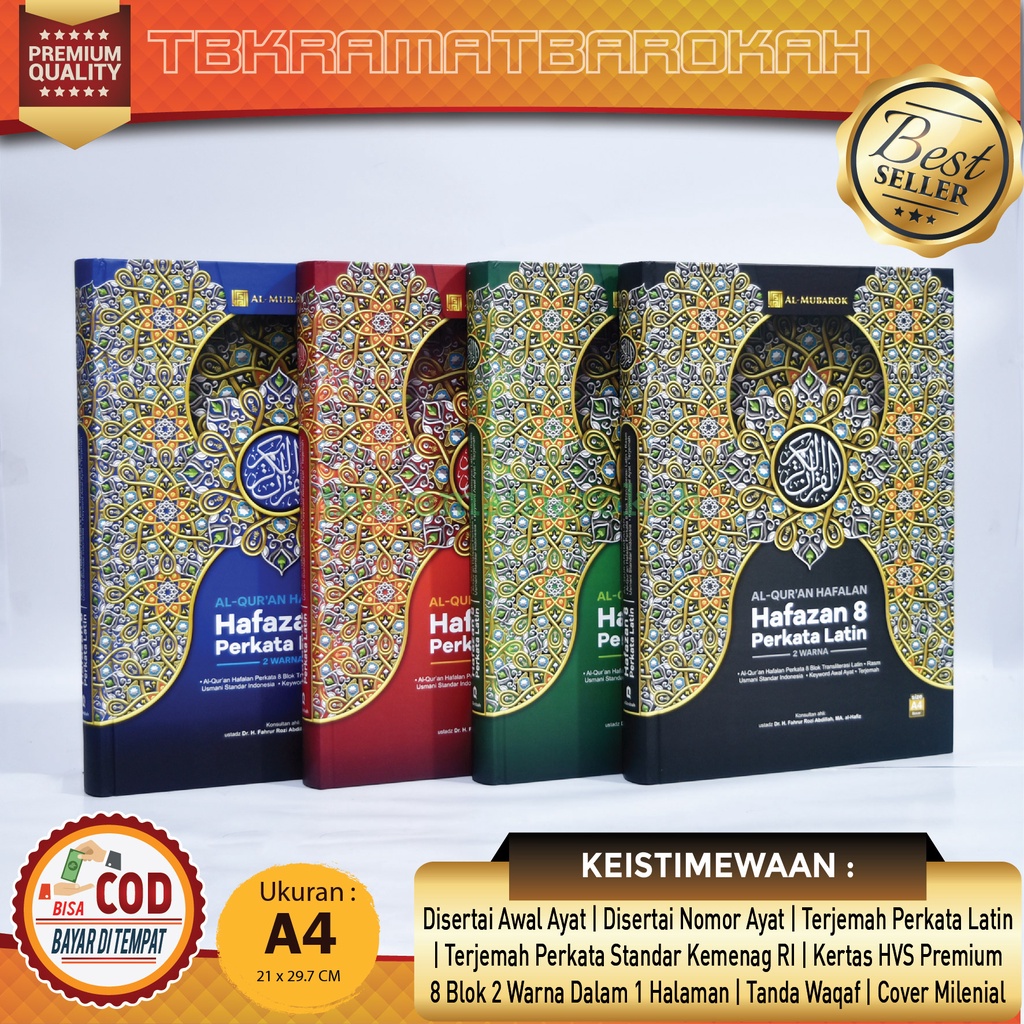 Jual Alquran Hafalan Terjemahan Hafazan 8 Blok Perkata Latin Al Quran