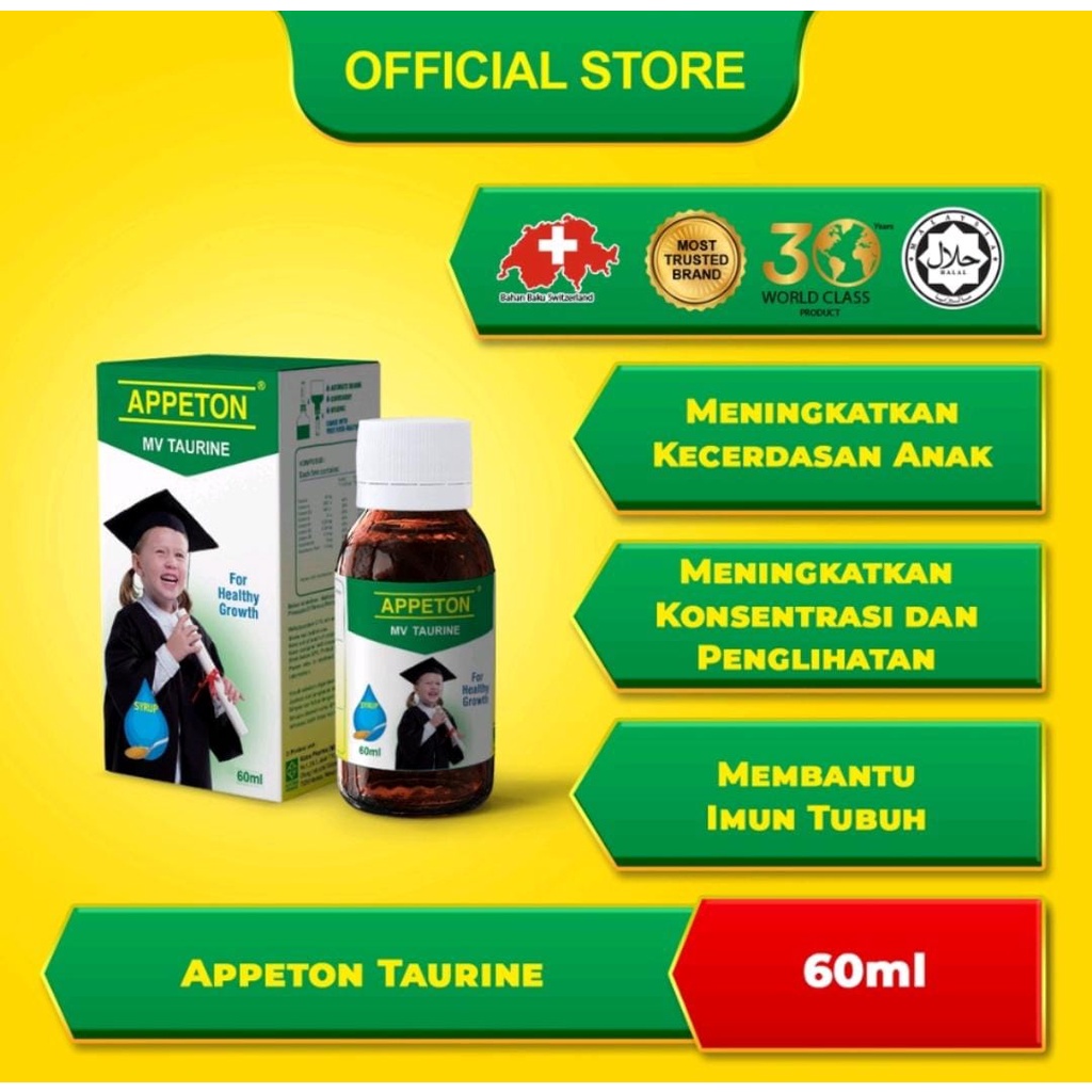 Jual Appeton Multivitamin Syrup 60ml - Taurine | Shopee Indonesia