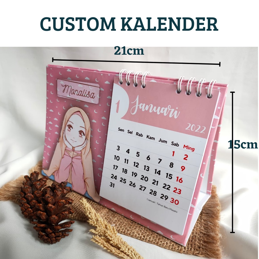 Kalender custom - Kalender meja custom/sesuai katalog - gift/souvenir/kado