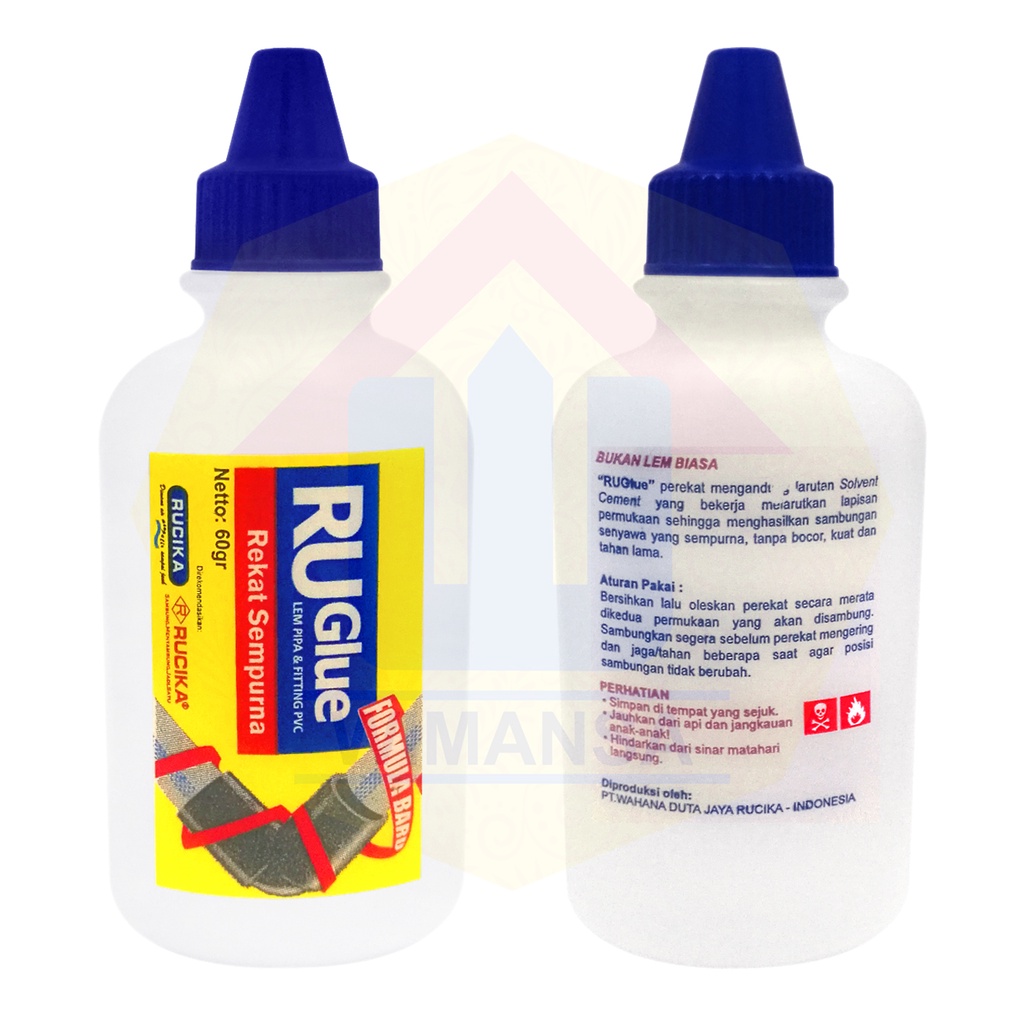 Jual Ruglue Botol 60 Gr Lem Pipa Dan Fitting Pvc Lem Pvc Rucika