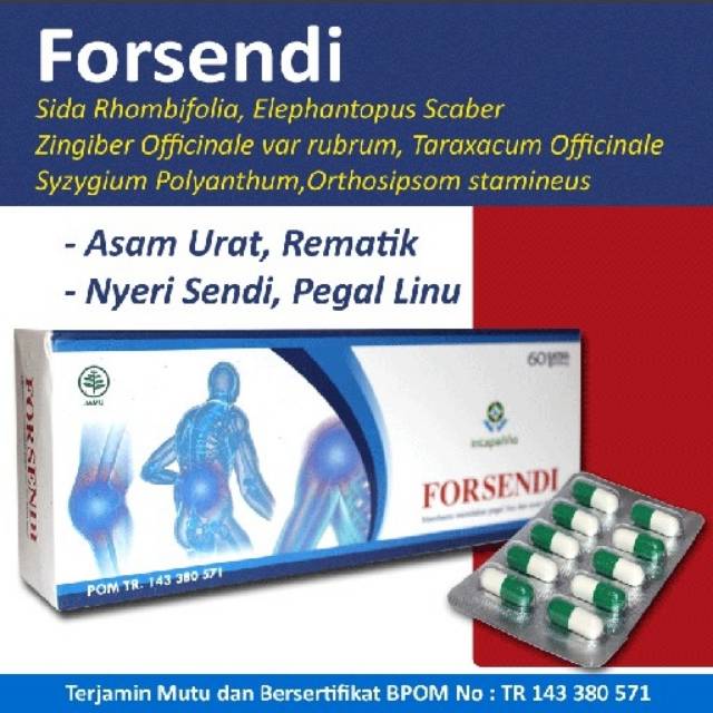 Jual FORSENDI Obat Asam Urat, Rematik, Nyeri Sendi | Shopee Indonesia