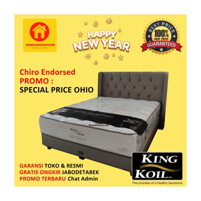 Jual KASUR KING KOIL CHIRO ENDORSED KING KOIL SIGNATURE COLLECTION 180 FULL SET Shopee Indonesia