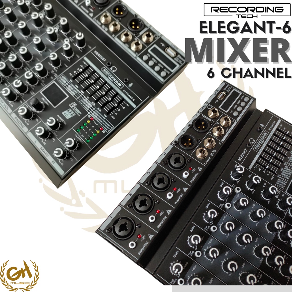 Jual RECORDING TECH ELEGANT-6 MIXER 6 CHANNEL | Shopee Indonesia