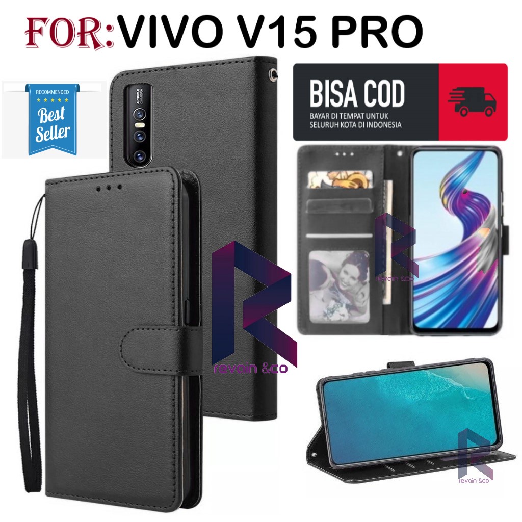 Wallet Kulit Flip Cover Vivo V15 Pro Jual FLIP COVER VIVO V15 PRO