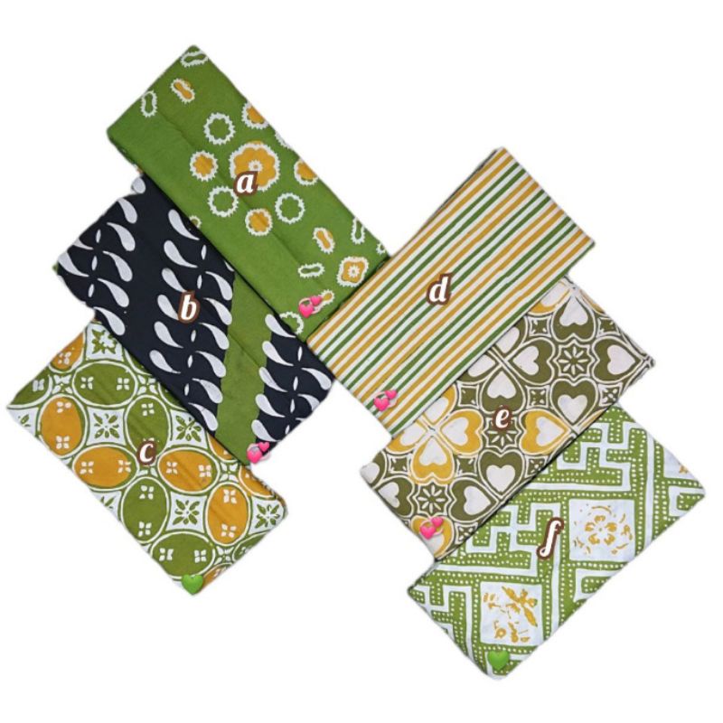 Jual Kain Batik Cap Handmade grade A Nuansa Hijau Kuning Batik Hijau