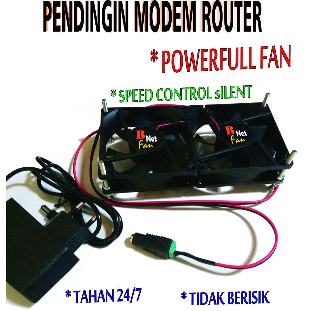 Jual FAN DOUBLE POWERFULL + CONTROL SPEED KIPAS PENDINGIN MODEM ROUTER ...