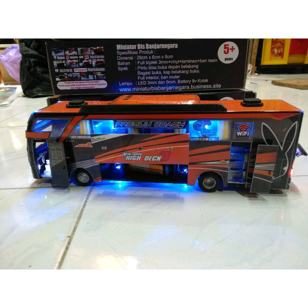 Jual Miniatur Bus Al Fayed Jetbus 3 | Miniatur Bus Triplek | Miniatur ...