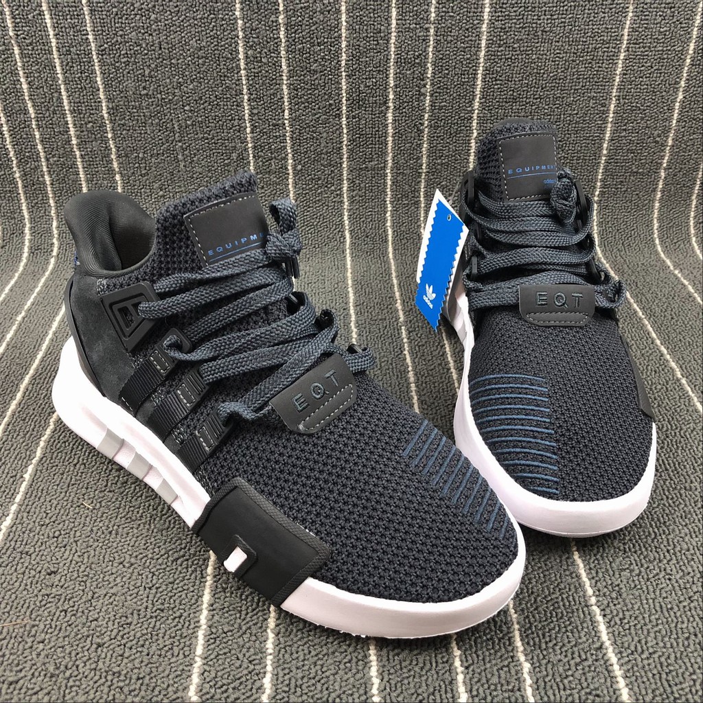 Sepatu Adidas EQT Support ADV Bask BasketBall Black White Carbon Blue