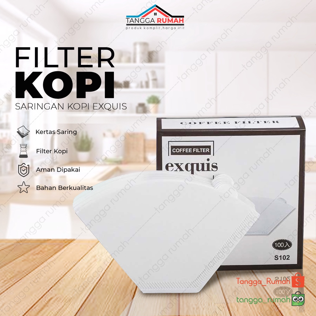 Jual Kertas Filter Saringan Kopi Bubuk Halus V60 Drip Tanpa Ampas 1-2 ...