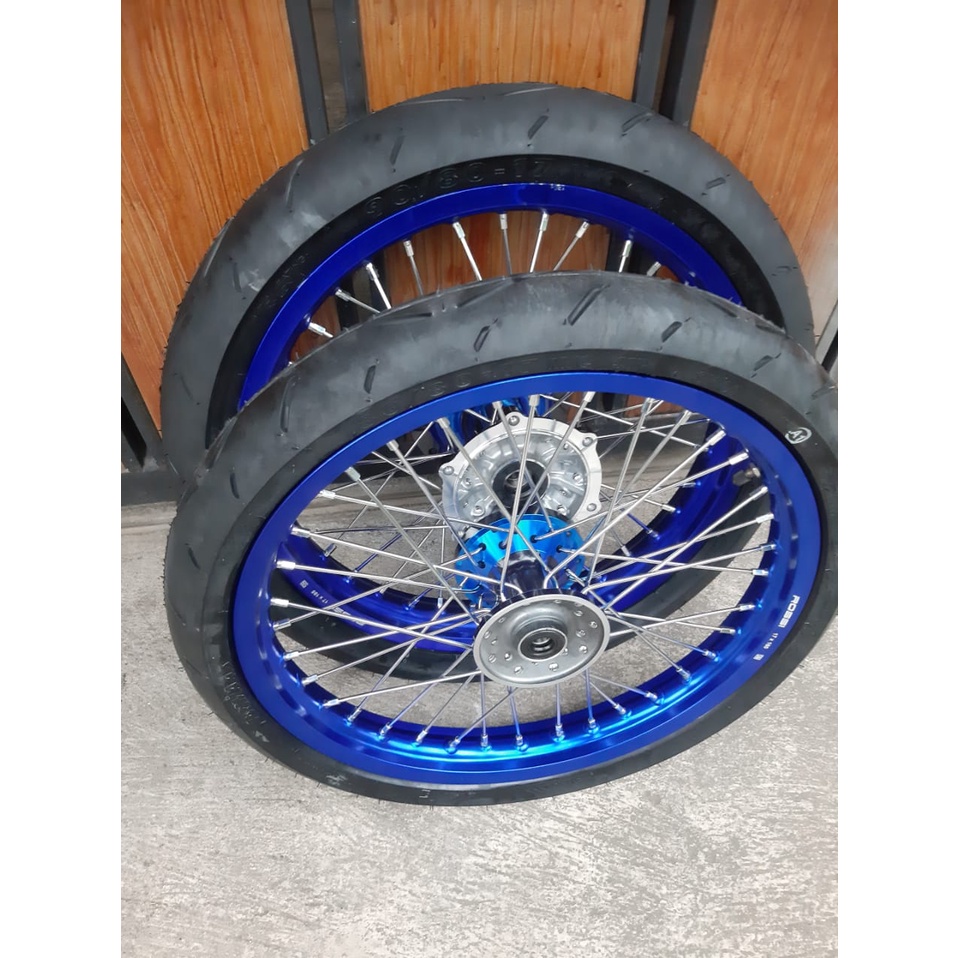 Jual BAN SET SEMI CACING YAMAHA WR 155 RAKITAN DEPAN BELAKANG | Shopee ...