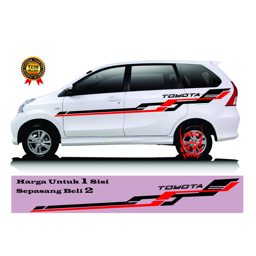 Jual Promo Stiker Mobil Sticker Car Striping Bodi Mobil Avanza Xenia Terios Rush Calya Agya