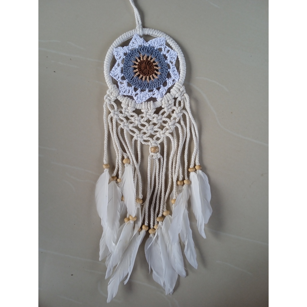 Jual Dream Catcher Kepang Bohemian 12cm Dekorasi Hiasan Dinding, Mobil