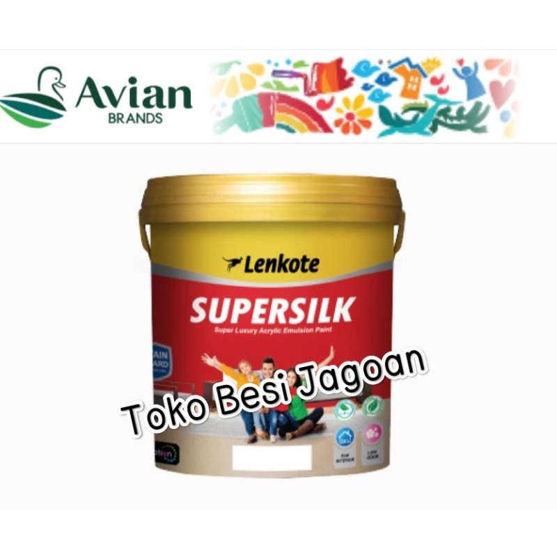 Jual Cat Tembok Interior Lenkote Supersilk 25ltr Super White Cat Tembok Premium Anti Kotor 7721