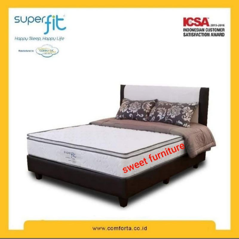 Jual springbed comforta superfit super silver 6 kaki ukuran 180×200 cm ...