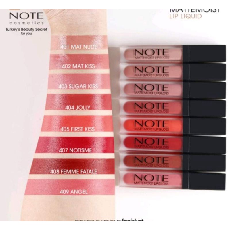 Jual NOTE Mattemoist Lip Liquid / Lipgloss / Lipgloss murah dan bagus ...