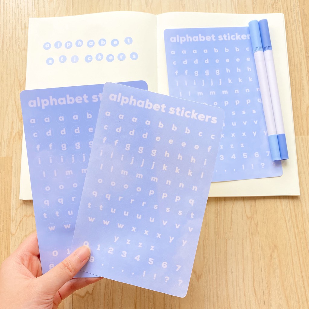 Jual Alphabet Stickers / Sticker Huruf, Tanda, Dan Angka (blue ...