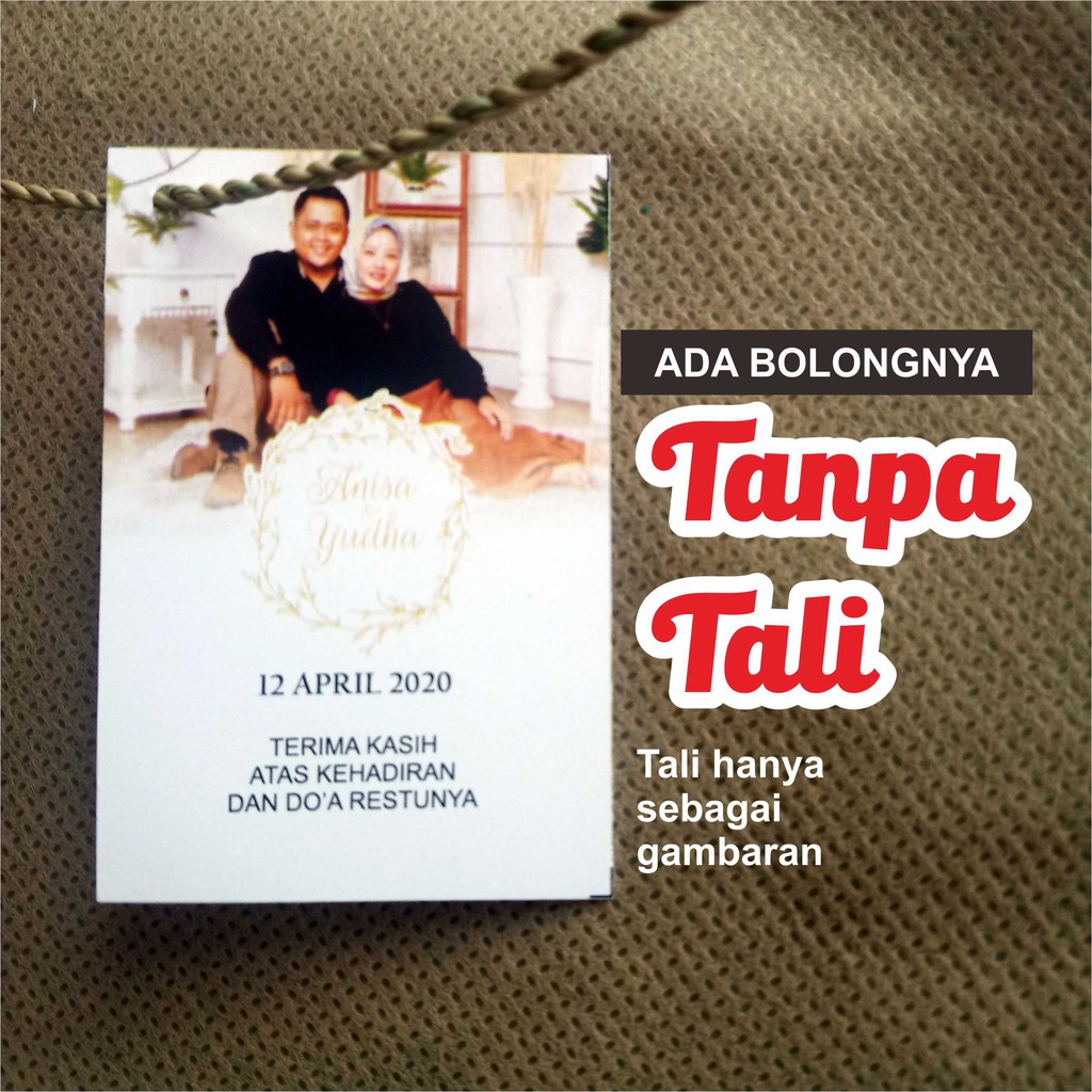 Jual Kartu Ucapan Terima Kasih Souvenir Pernikahan Thanks Card Photo Kupon Souvenir 081 4958