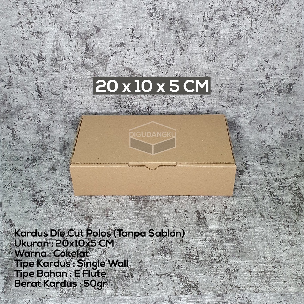 Jual PAKET Kardus Die Cut Box 20x10x5 cm (Isi 10) | Kotak Kado / Kotak ...