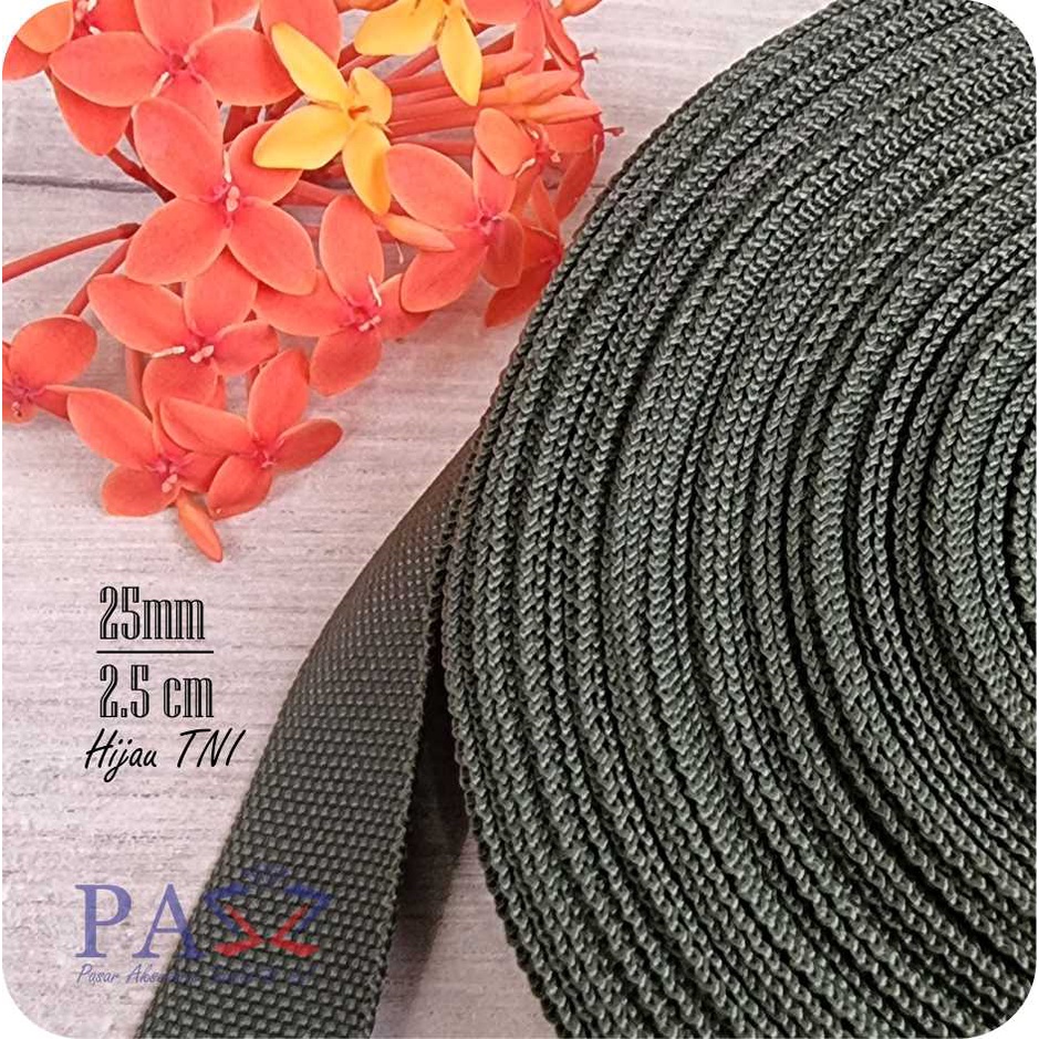 Jual Tali Webbing Pelipit / Bisban / PCR 2,5 cm 36 Yard/rol | Shopee ...