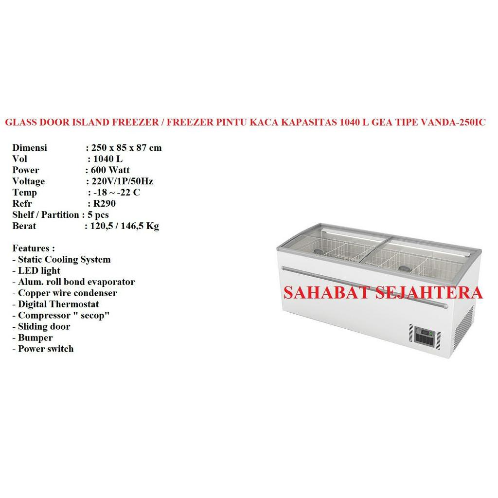 Jual Glass Door Island Freezer / Frezeer Pintu Kaca Kapasitas 1040 L ...