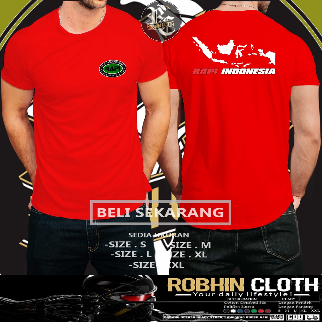 Jual Kaos Baju RAPI Radio Antar Penduduk Indonesia Baju Distro | Shopee ...