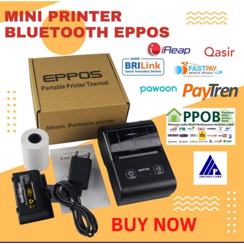 Jual EPPOS EP5812 PRINTER MINI BLUETOOTH Shopee Indonesia