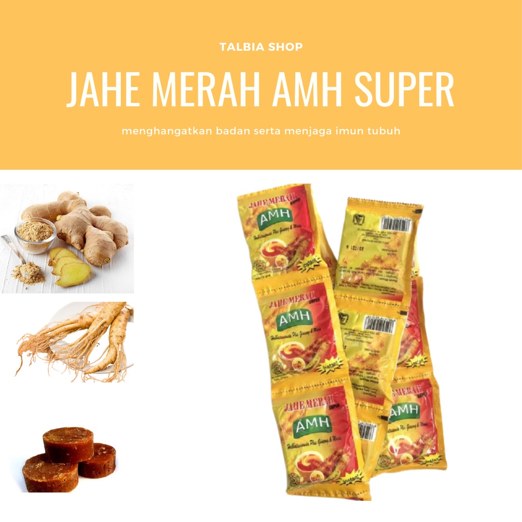 Jual 10 Sachet Minuman Instan Jahe Merah Amh Jahe Merah Super Amh Jahe Merah Amh Shopee 8397