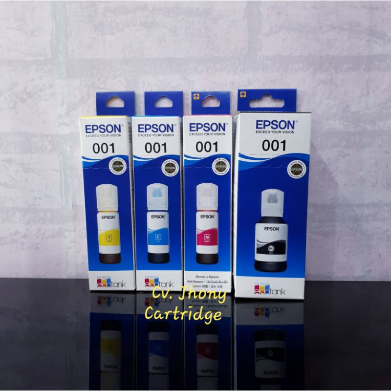 Jual Tinta Epson 001 Hitam Black 001 warna colour | Shopee Indonesia