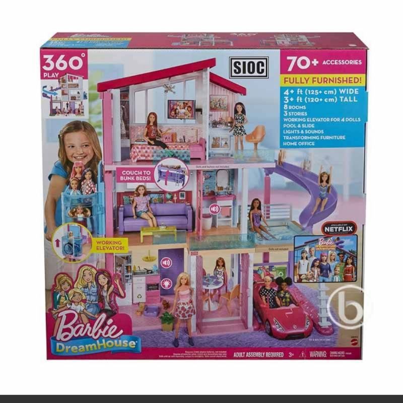 Jual Barbie Dream House Playset Shopee Indonesia