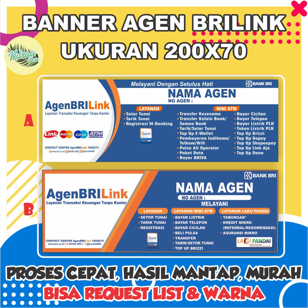 Jual Banner Agen BRILink 200X70 | Shopee Indonesia